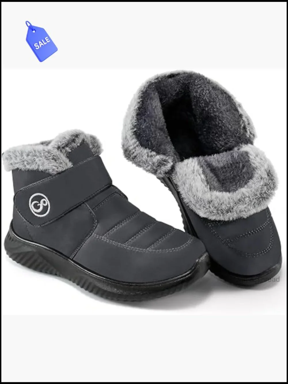 Women's Fur Lined Waterproof Snow Boots Non Slip Winter Ankle Booties